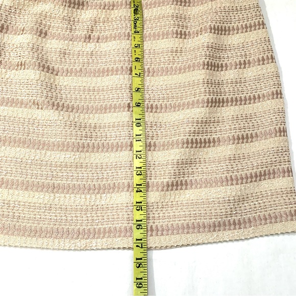 NWT Banana Republic Heritage Collection rose gold/cream tweed textured skirt- 8 - Picture 9 of 12